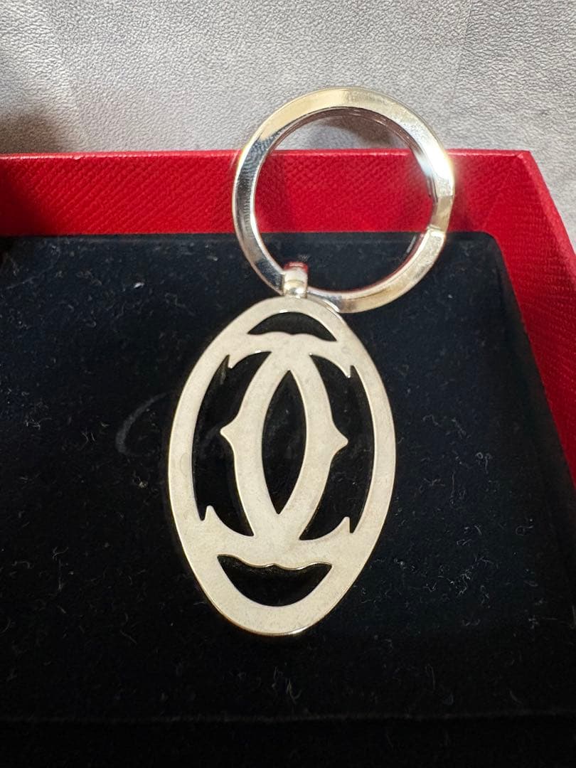 カルティエ Cartier ロゴチャーム キーリング キーホルダー