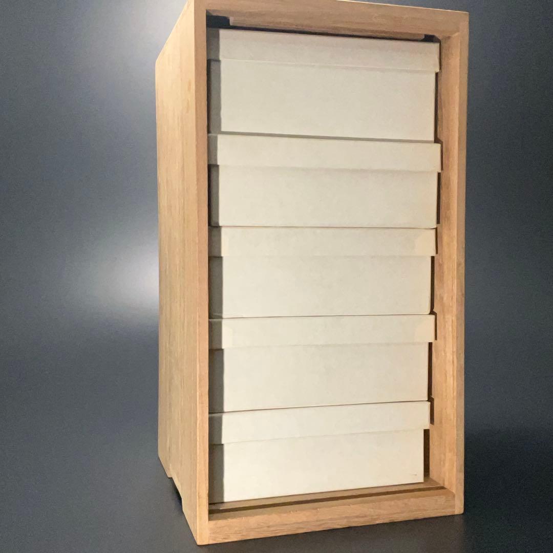 輪島　漆塗　千羽鶴沈金　弁当箱５組　三谷吾一　共箱　仕切り付き　R1325ル