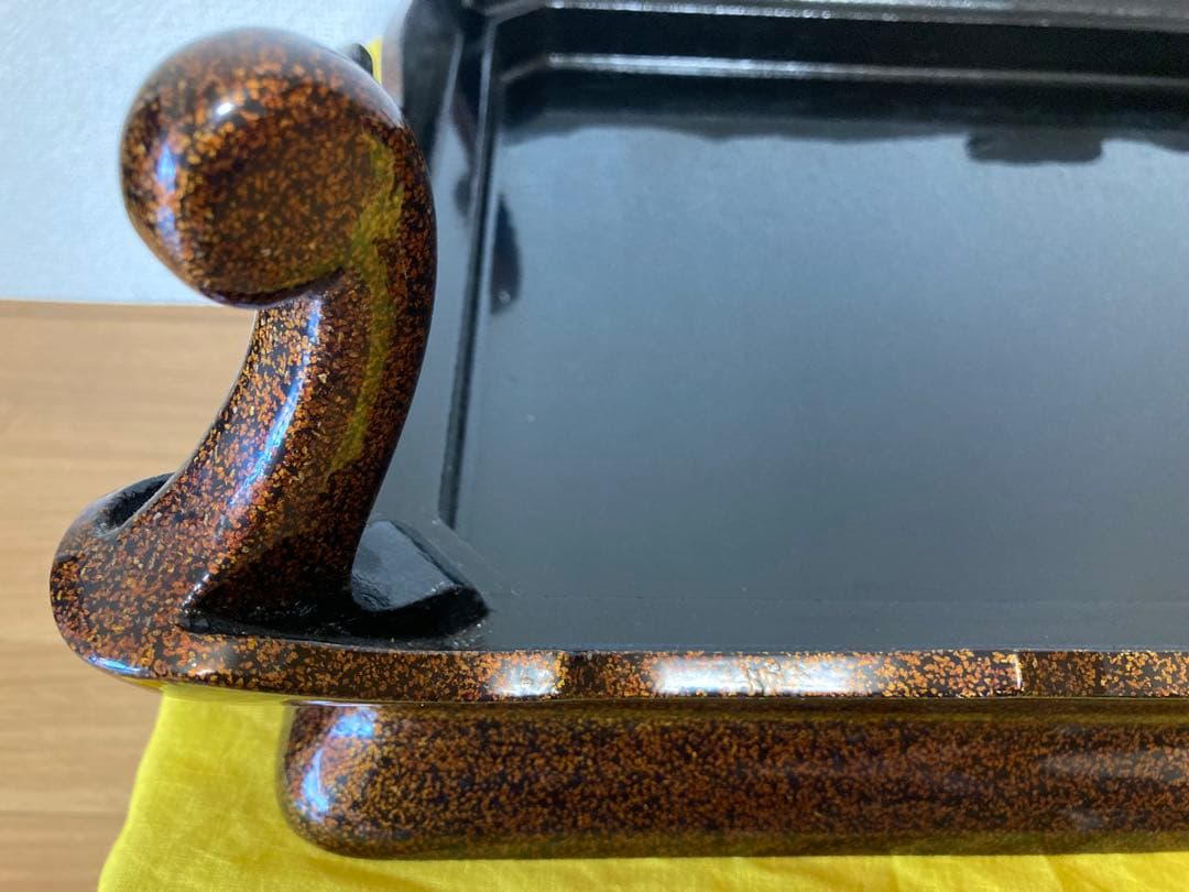 輪島塗 梨地花台 四足 共箱付き