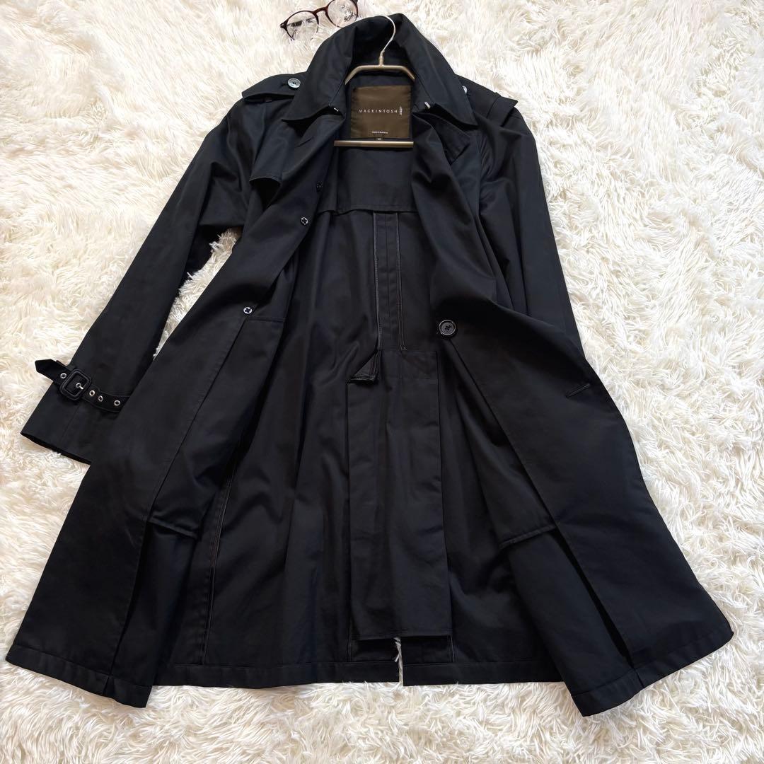 美品 マッキントッシュ 38 メンズ 英国製 トレンチコート 黒