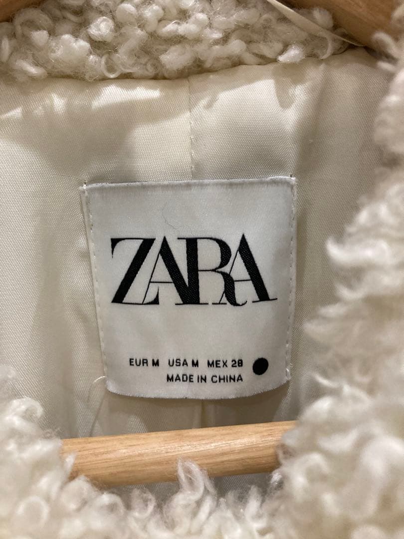 ZARA ボアコート プードルコート アウター オフホワイト M