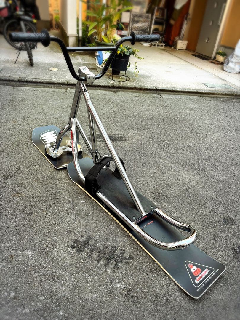 スノースクート　メッキフレーム　非貫通ブッシュ　キャスター付きキャリーバッグ