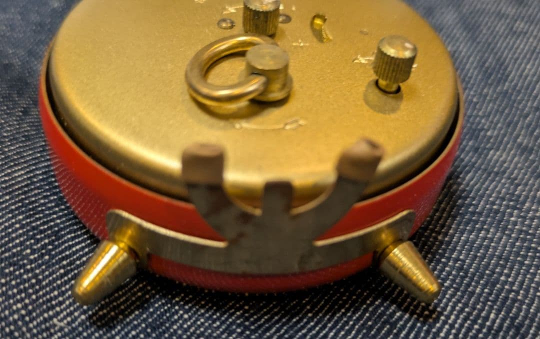 おまとめお取引用　マウテ　目覚まし時計　丸型　朱色&ペパーミントセット　ご予約品