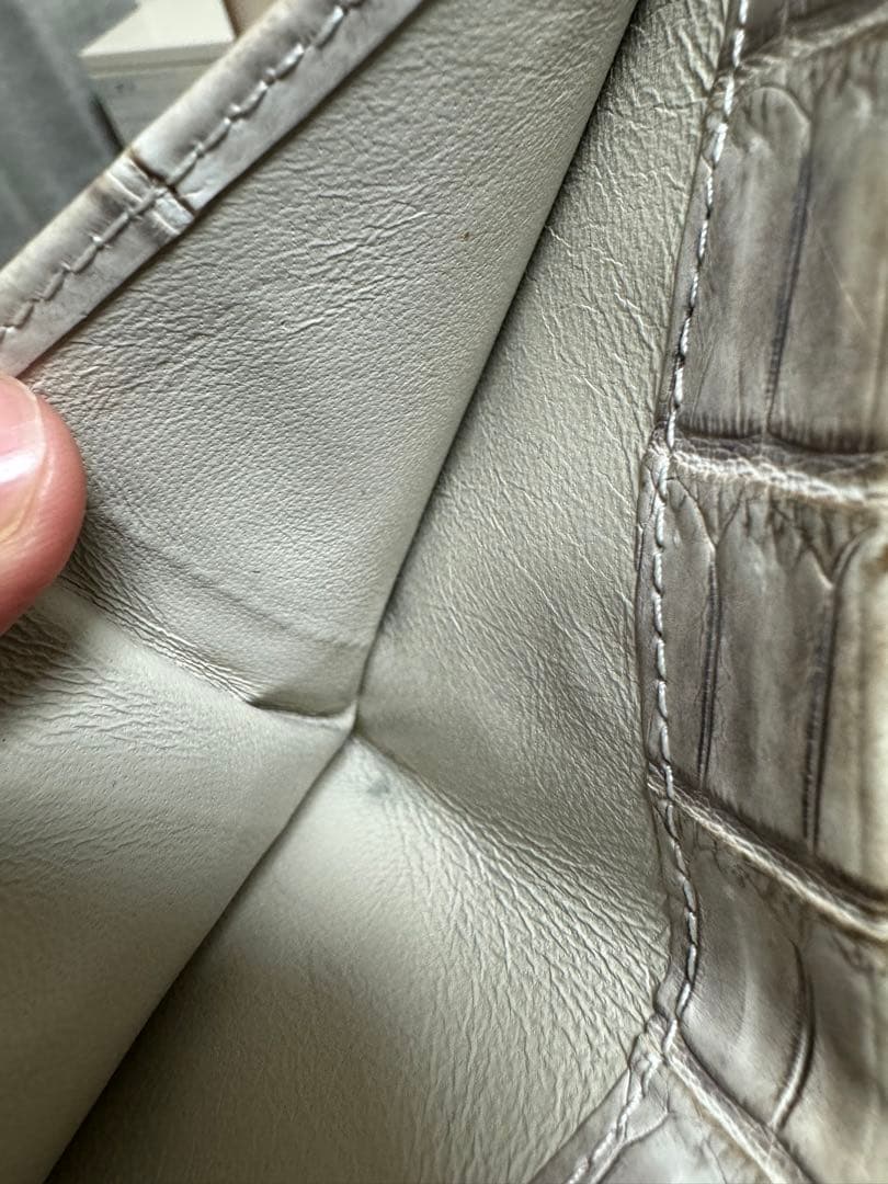 1/2終了　三京商会　ヒマラヤクロコダイル　２つ折り財布　男女兼用　クロコ