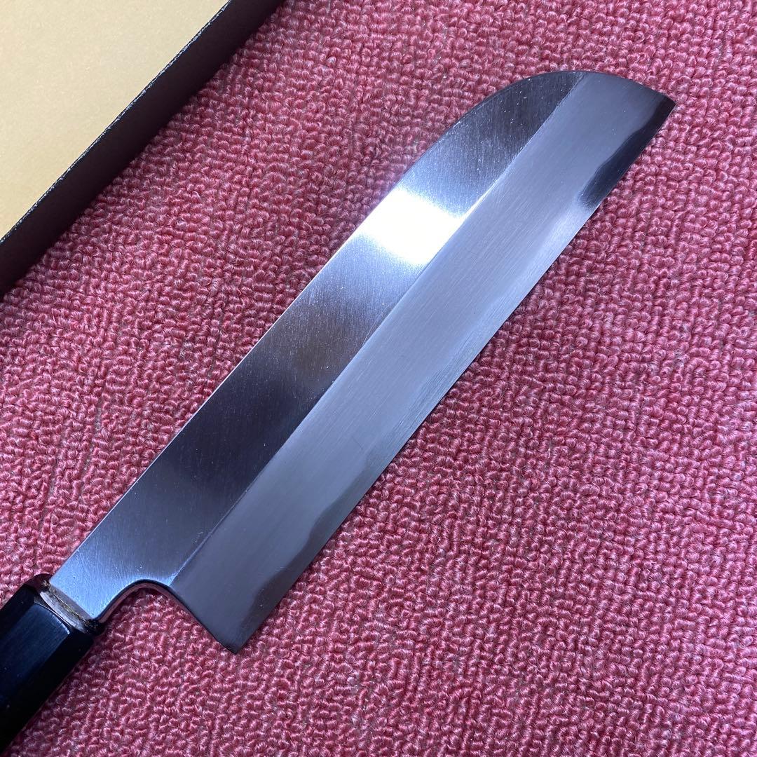 白ニ鋼　鎌薄刃包丁　210㎜ ７寸