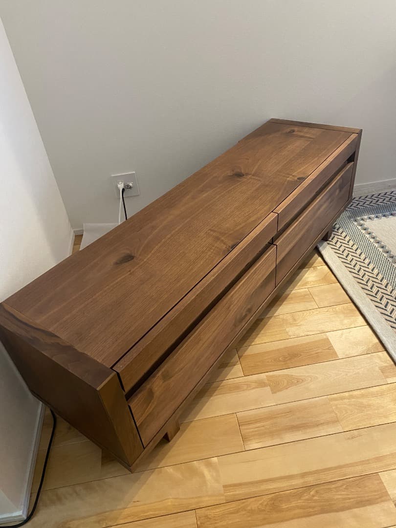 【美品】ウォールナット無垢材 関家具 テレビ台 150cm 引き出し付き