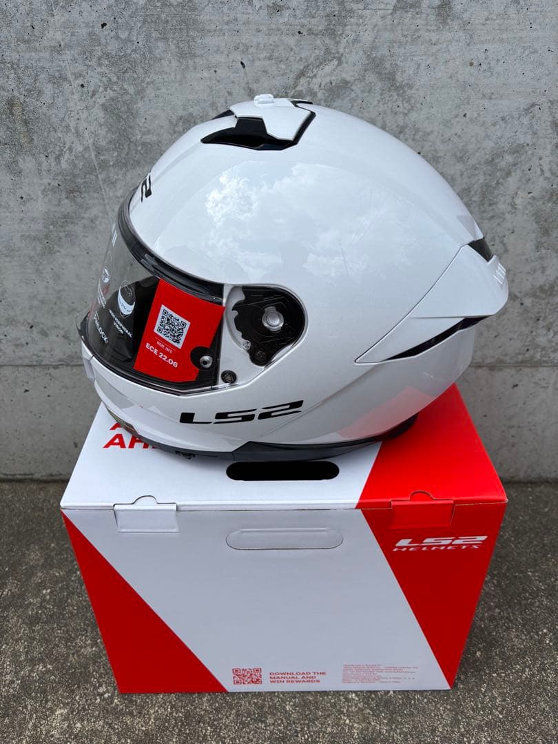 x*y様 LS2 STREAM II フルフェイスヘルメット ホワイトサイズL
