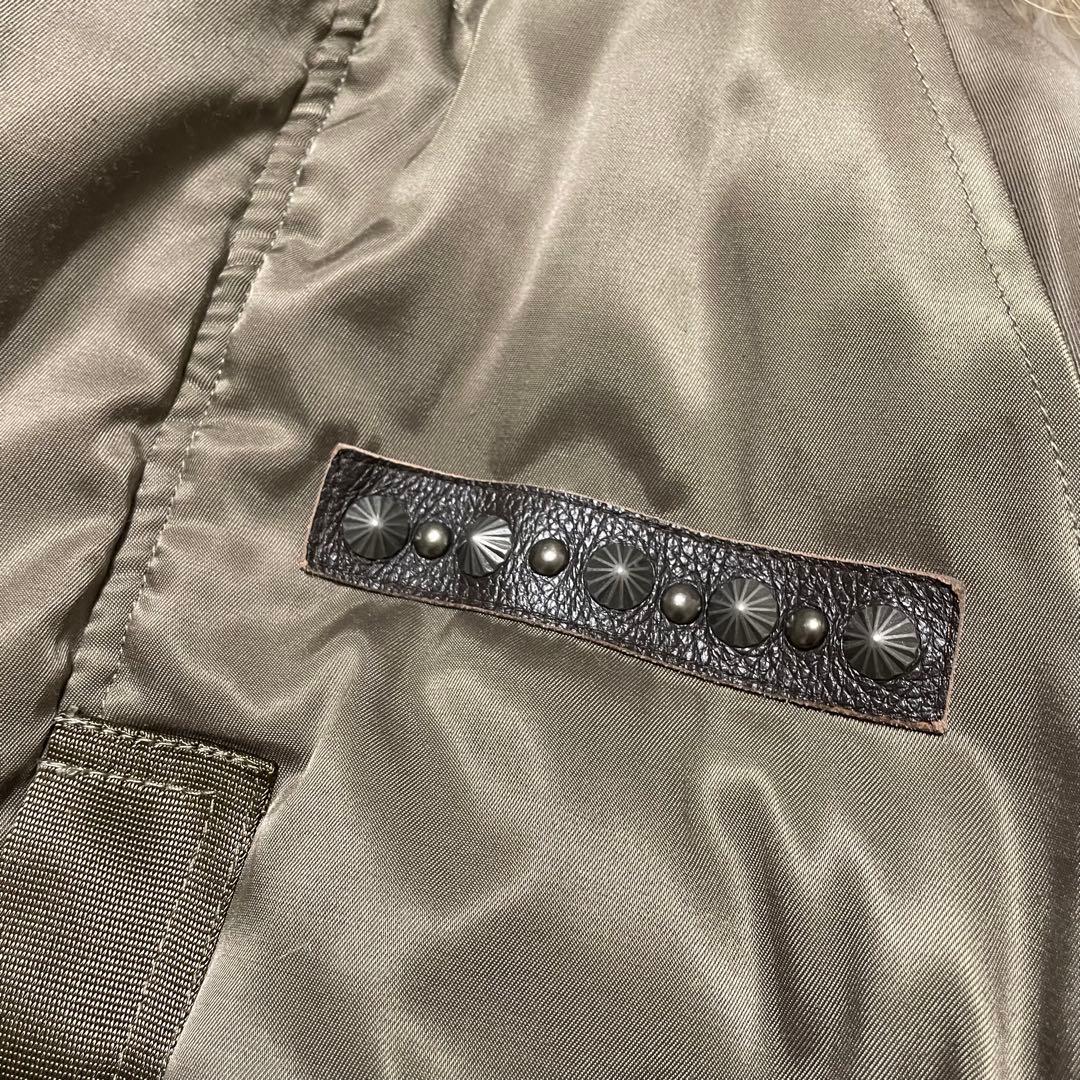 y2k 00s archive N-2B リアルファー　ボンバージャケット　光沢