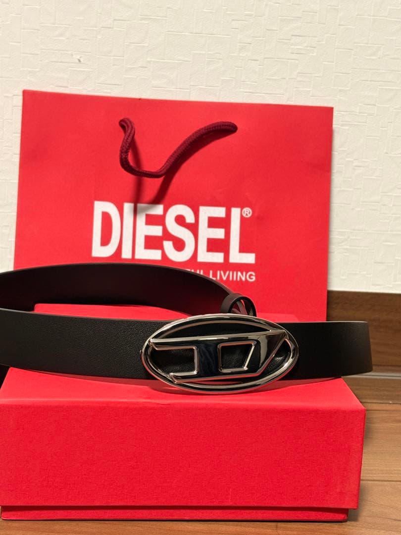 【付属品完備】 DIESEL ブラックベルト サイズ85/34 正規品