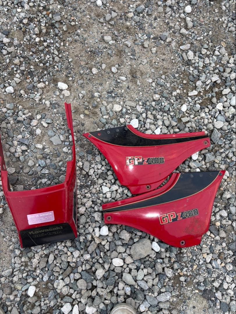 GPZ400 赤 カウル 5点セット