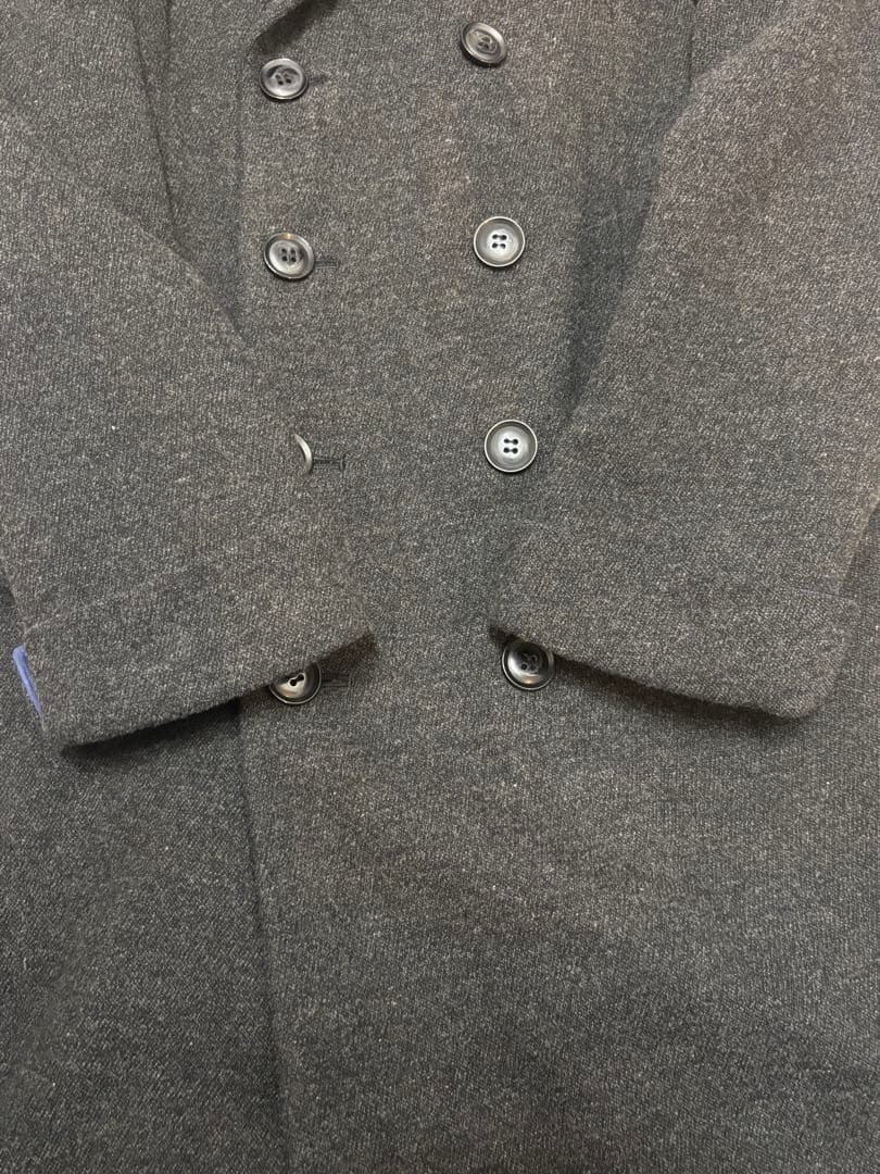 【未使用品】MARK POWELL 日本製 ダブル ロングコート チャコール