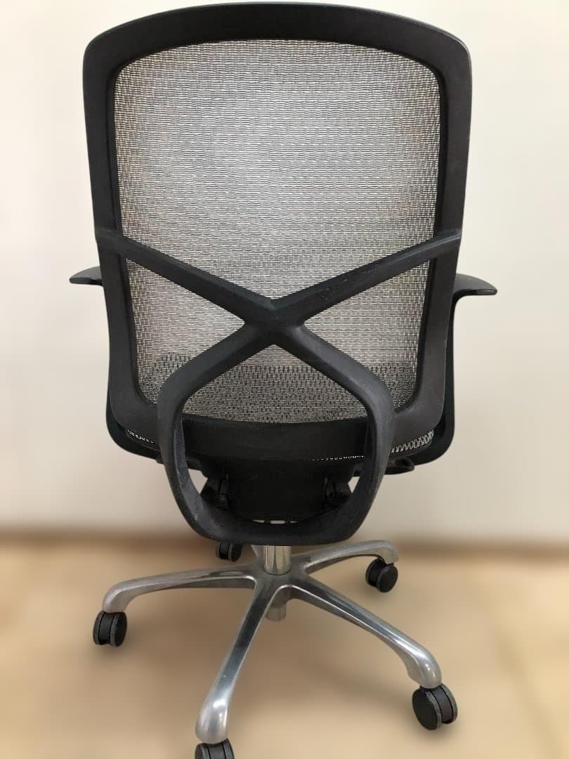 メッシュ オフィスチェア 肘付き キャスター付 デスクチェア 　1105-3
