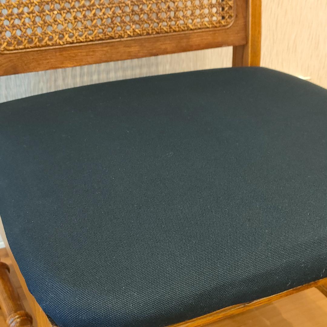 三越ブルージュ　ダイニングチェア　ラタンバック　三越製作所