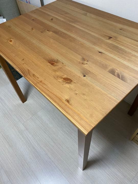 2人がけ　ダイニングセットIKEA 座布団4枚付き　ナチュラル　引き取り希望
