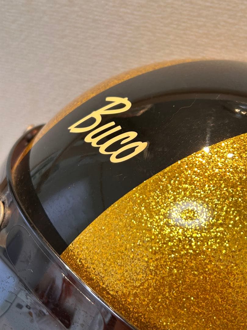 Buco ジェットヘルメット ゴールド・ブラック