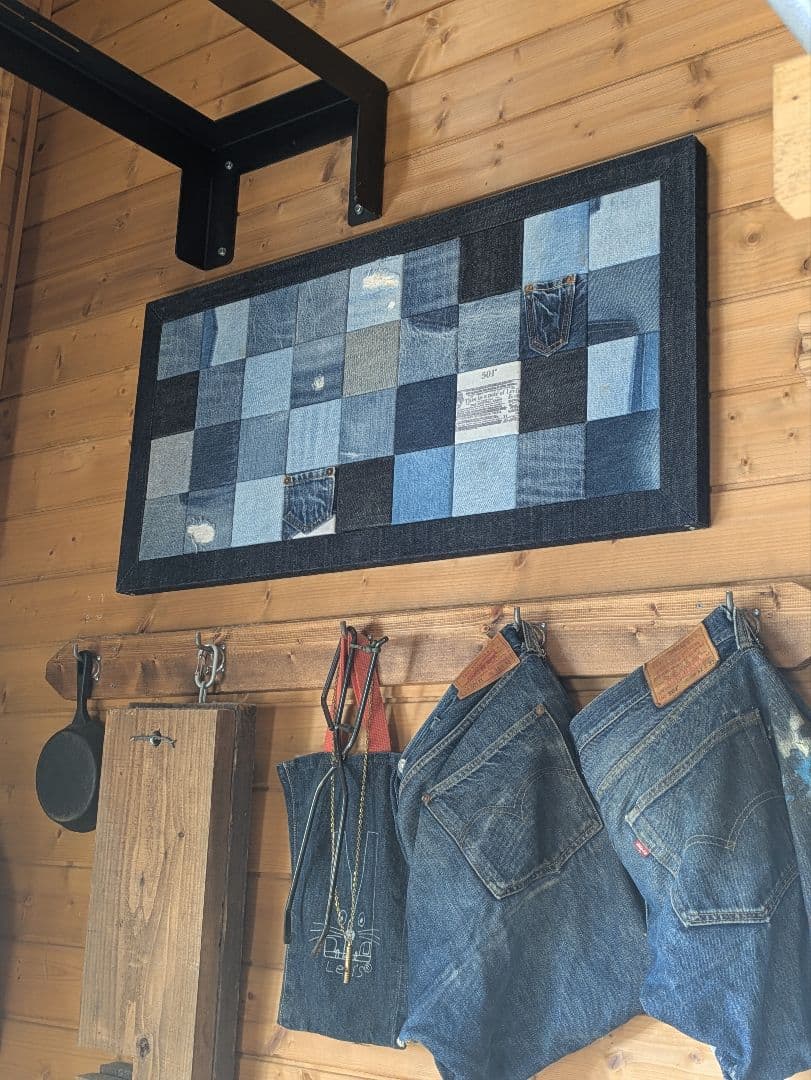 デニムパッチワークアート リーバイス501