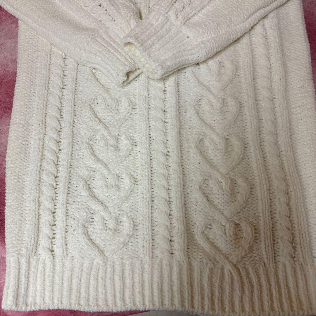 ジェラートピケ　ハートアランワンピース　靴下　セット　パジャマ