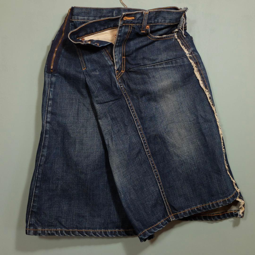 ジュンヤ ワタナベ コムデギャルソン 変形 ドッキングデニムスカート
