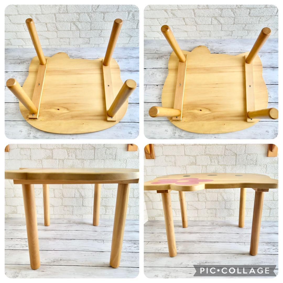 日*0様 ❤️希少！木製テーブル レトロ ハローキティ カオハナ 机 ローテーブ