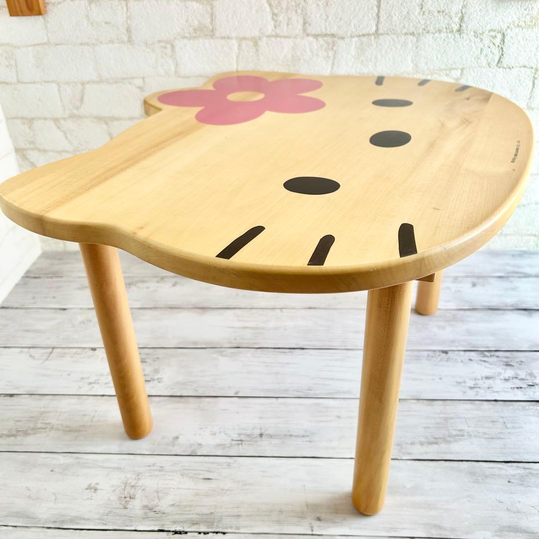 日*0様 ❤️希少！木製テーブル レトロ ハローキティ カオハナ 机 ローテーブ