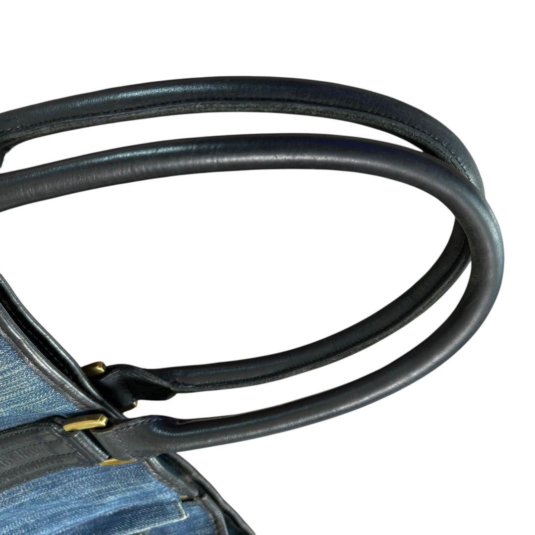 DIESEL　ディーゼル　トートバッグ　デニム　A4　レザー 本革　ハンドバッグ