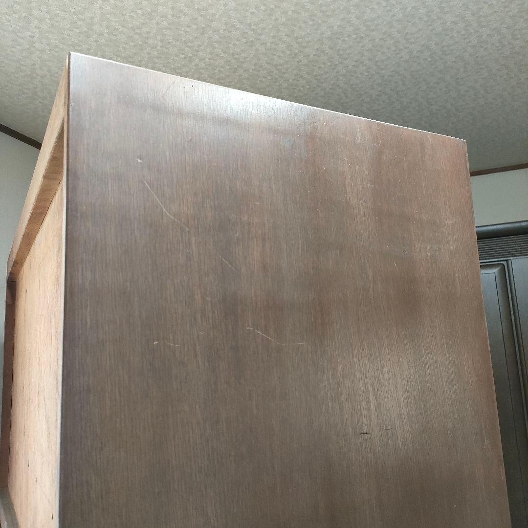 【昭和レトロ】 重ね2段 箪笥 和箪笥 収納箪笥 2扉 4引き出しブラウン