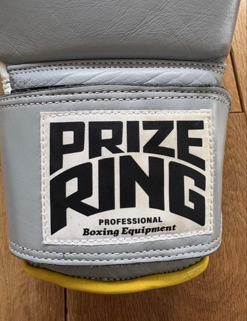 ボクシング PRIZE RING boxing gloves Grey/Yellow 8oz
