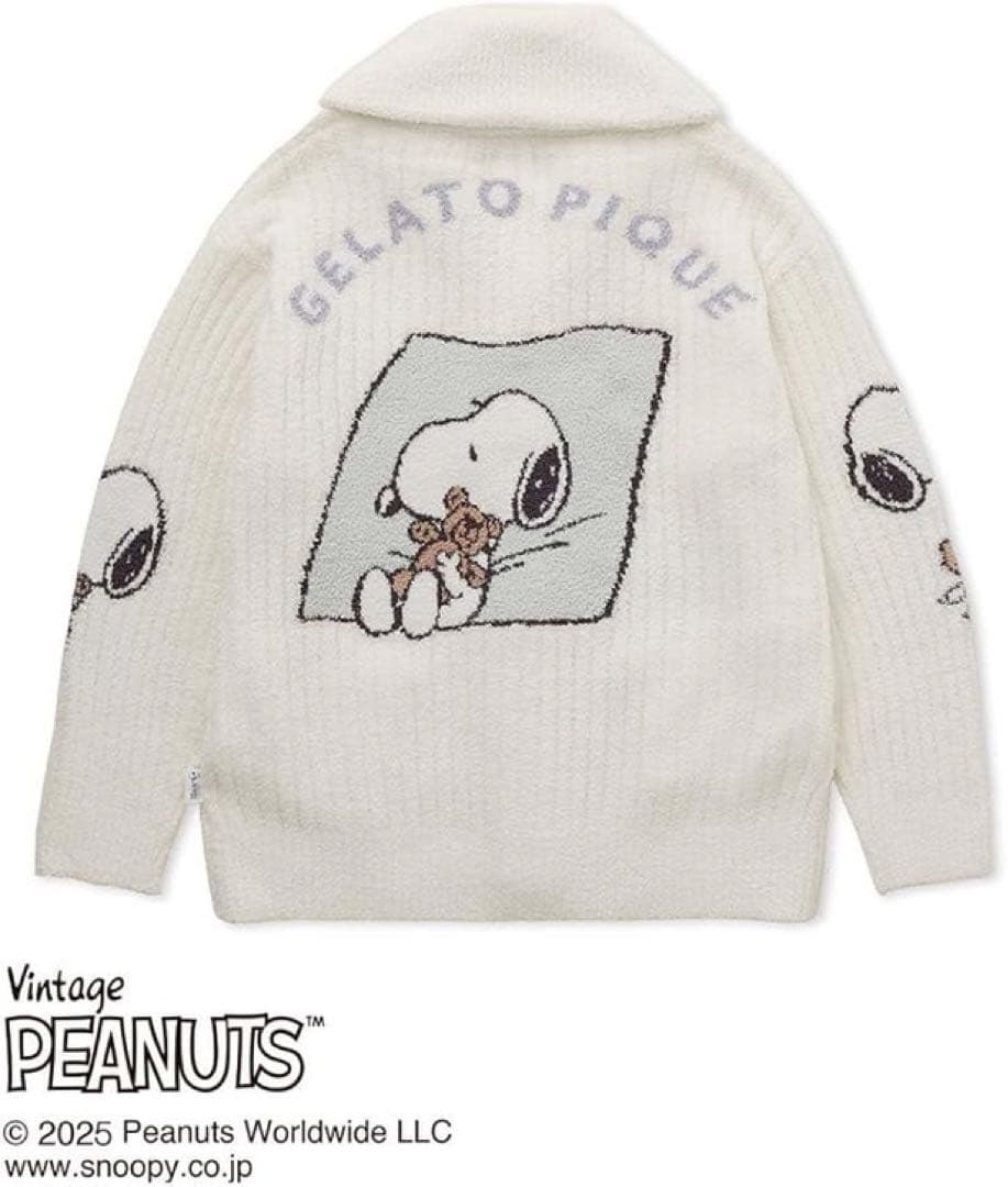 ジェラートピケ スヌーピー S~Mサイズショールカーデ