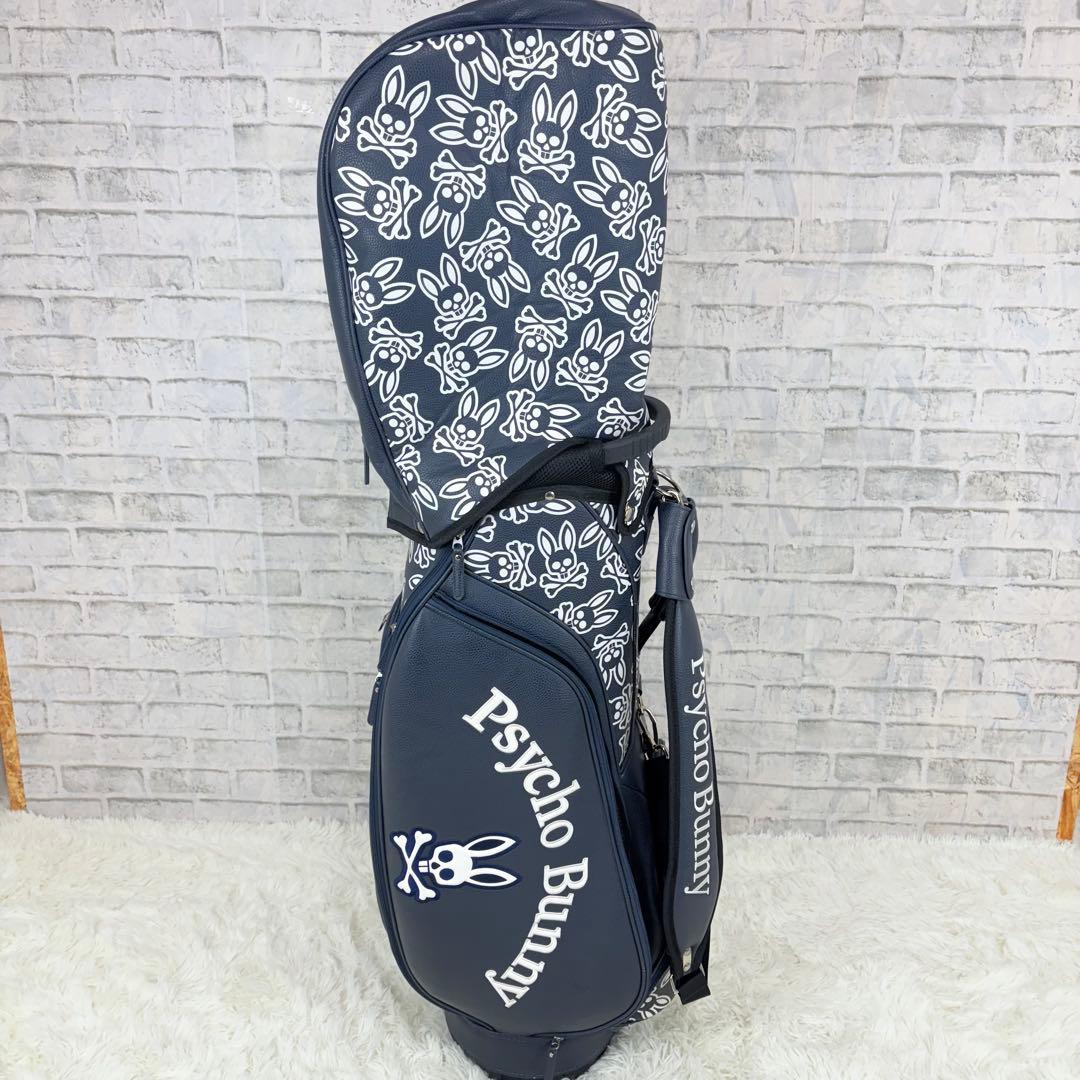 Psycho Bunny キャディバッグ ネイビー サイコバニー モノグラム