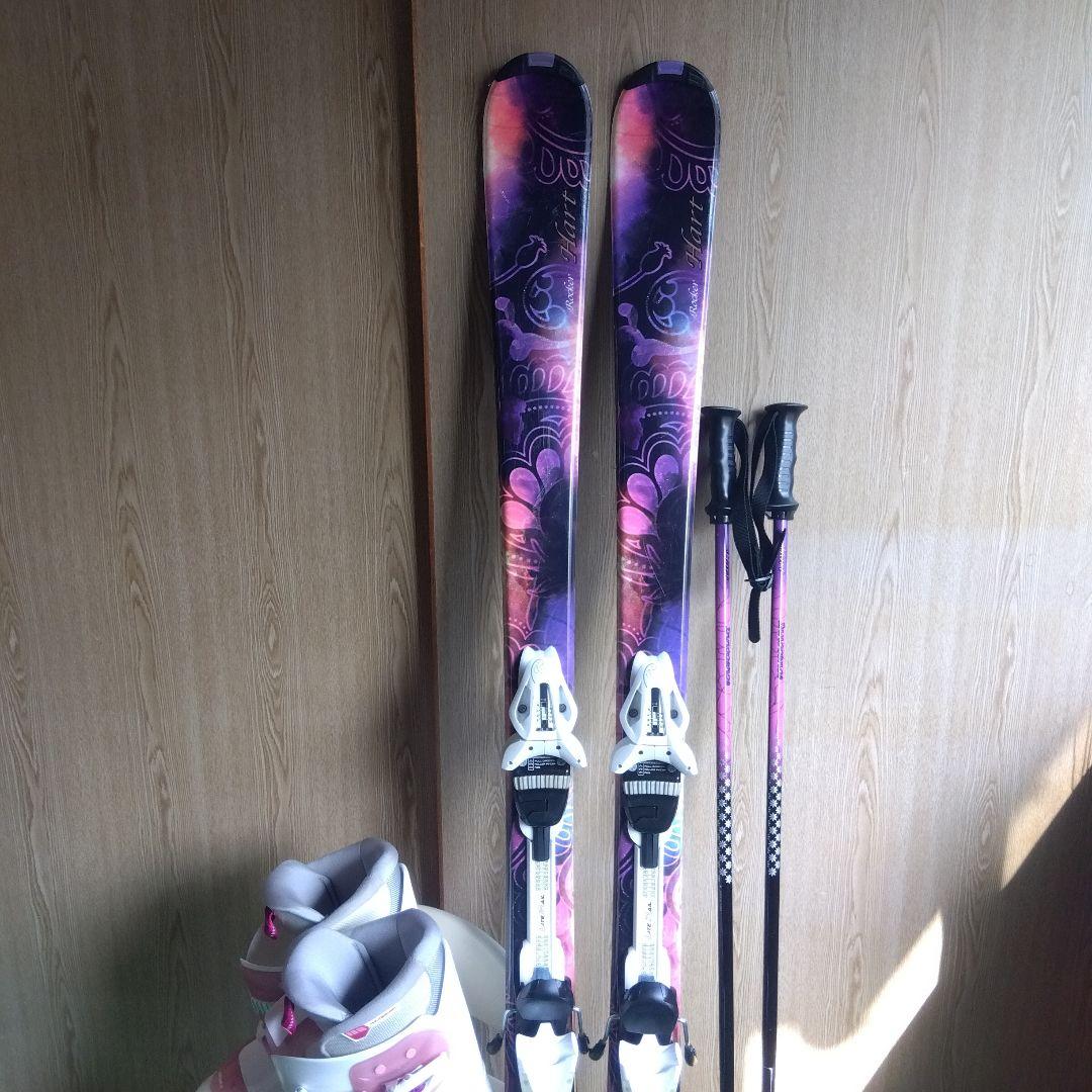 Hart アルペンスキーセット 紫とピンク ★板とストックのセット★