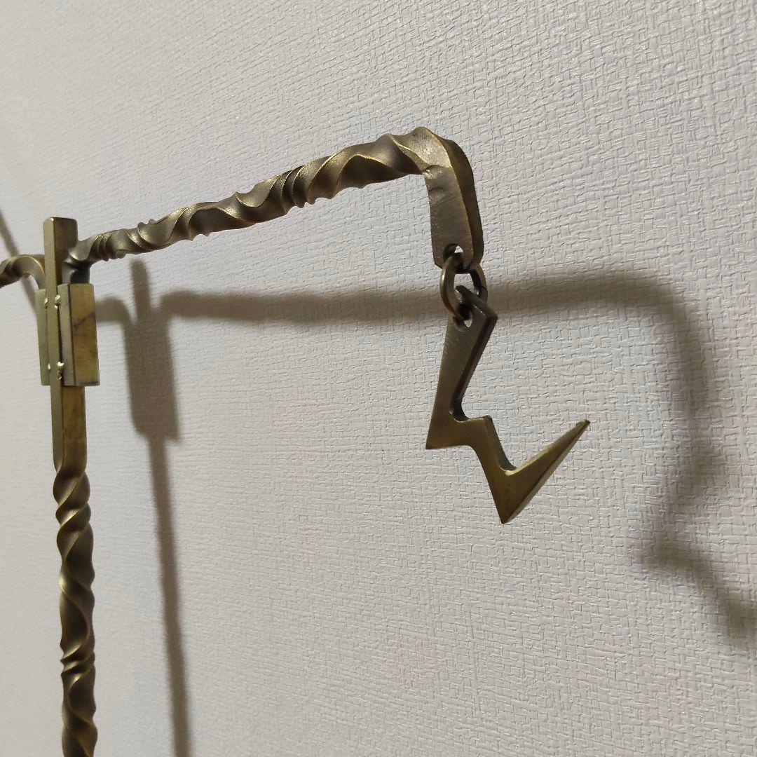 ねじねじランタンスタンド　真鍮ブラシ磨き　ランタンハンガー