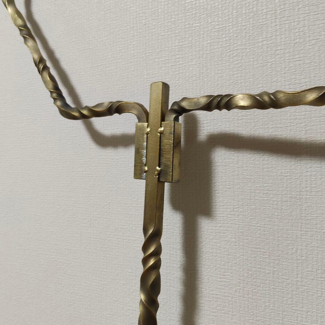 ねじねじランタンスタンド　真鍮ブラシ磨き　ランタンハンガー