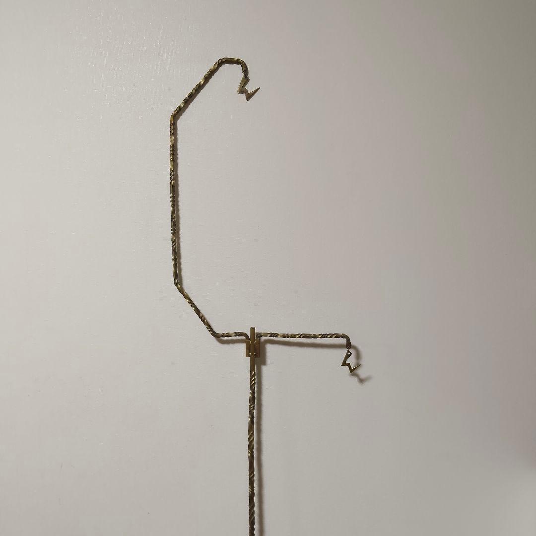 ねじねじランタンスタンド　真鍮ブラシ磨き　ランタンハンガー