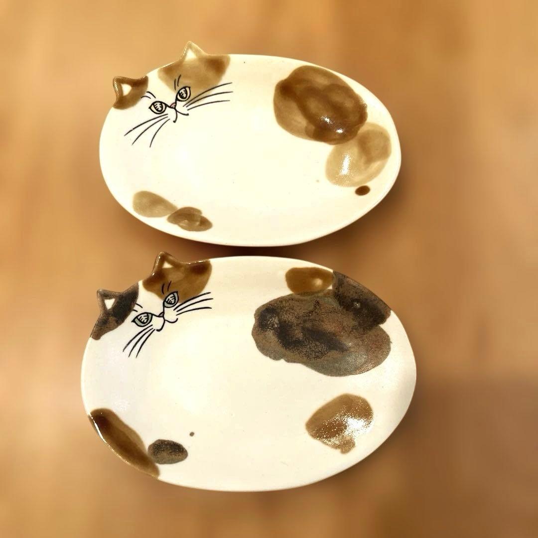 野上千晶さん　ねこたま皿セット