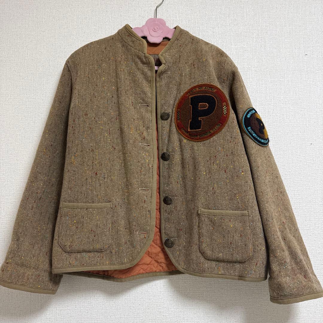 ピンクハウス　ワッペン付ツイードジャケット