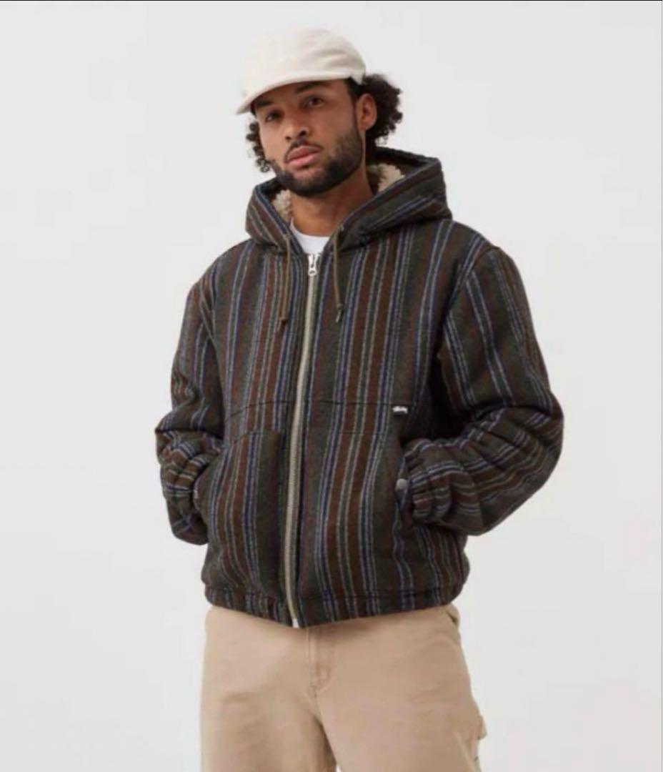 ジャケット・アウター Stussy Wool Stripe Work Jacket