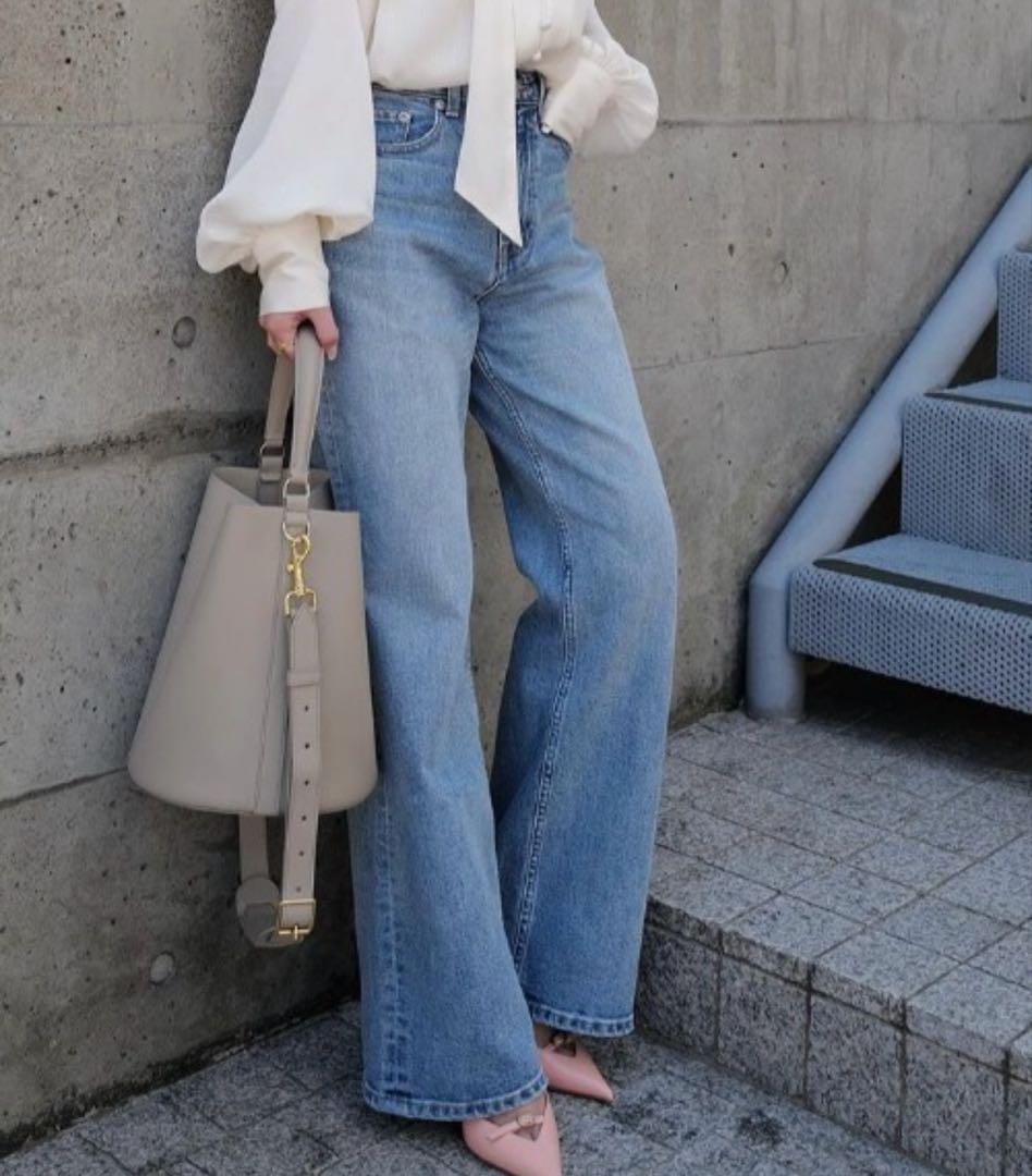 anuans Wide leg denim/ワイドレッグデニム