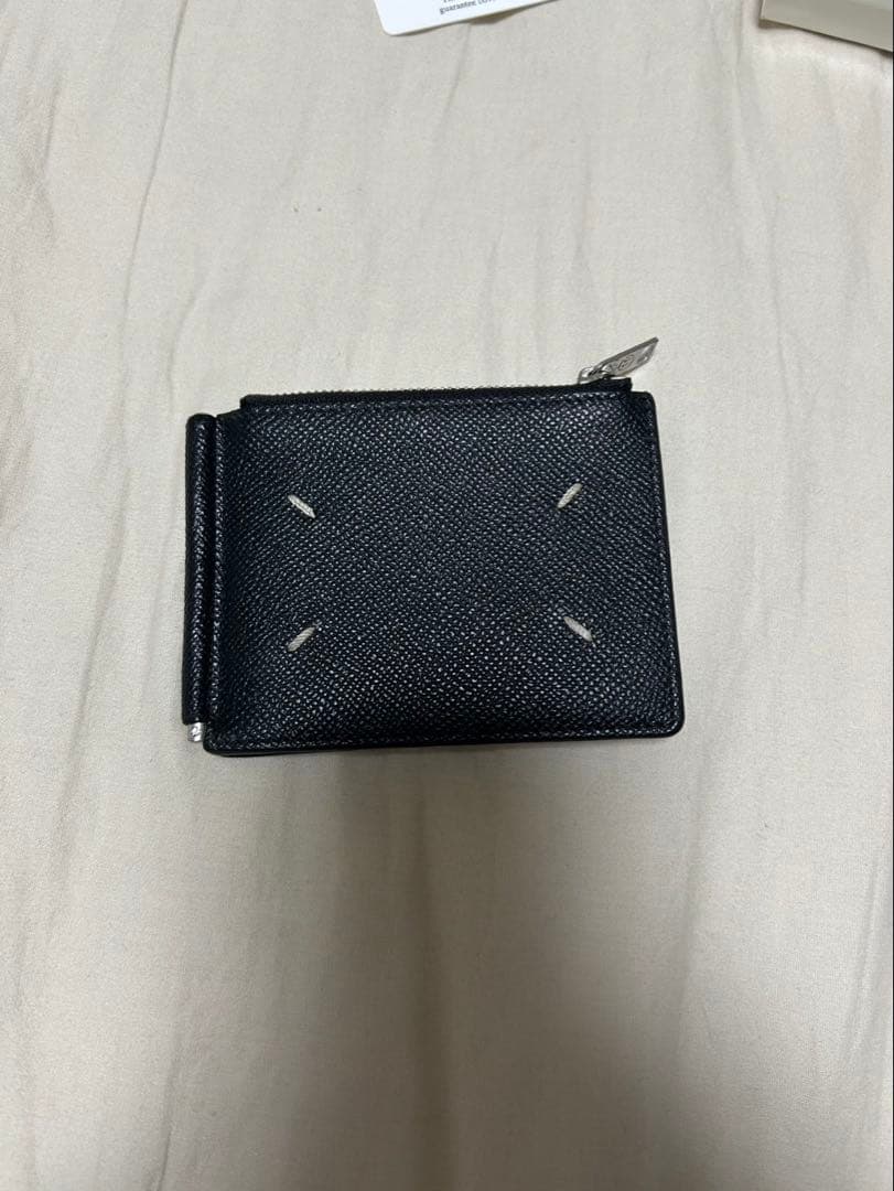 ★千菜★ マルジェラ ブラックレザー マネークリップ