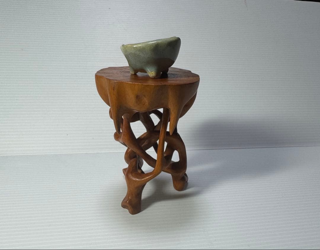 天然木 ミニ飾り台 花台 根木 置物台 盆栽 睡蓮鉢 小ぶり