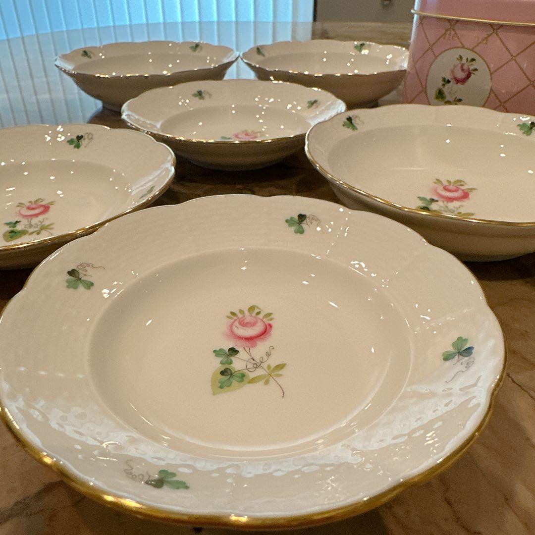 ヘレンド オリエンタルボウル Sサイズ 3枚、Lサイズ 3枚とヘレンドティー