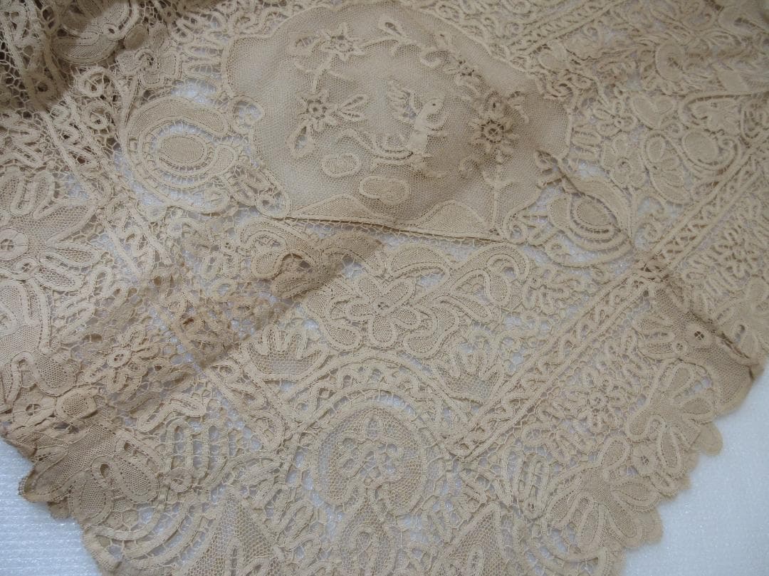 (O-41)汕頭 スワトウ テーブルクロス 刺繍 レース