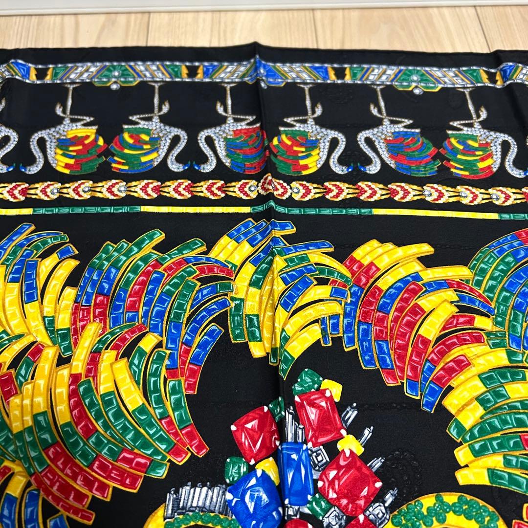 Cartier カルティエ シルクスカーフ 宝石 フラミンゴ柄