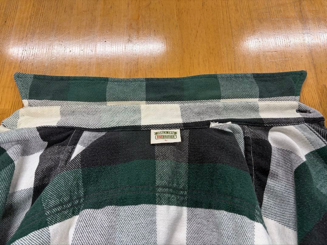 値下げ！　five brother チェック ネルシャツ ファイブブラザー