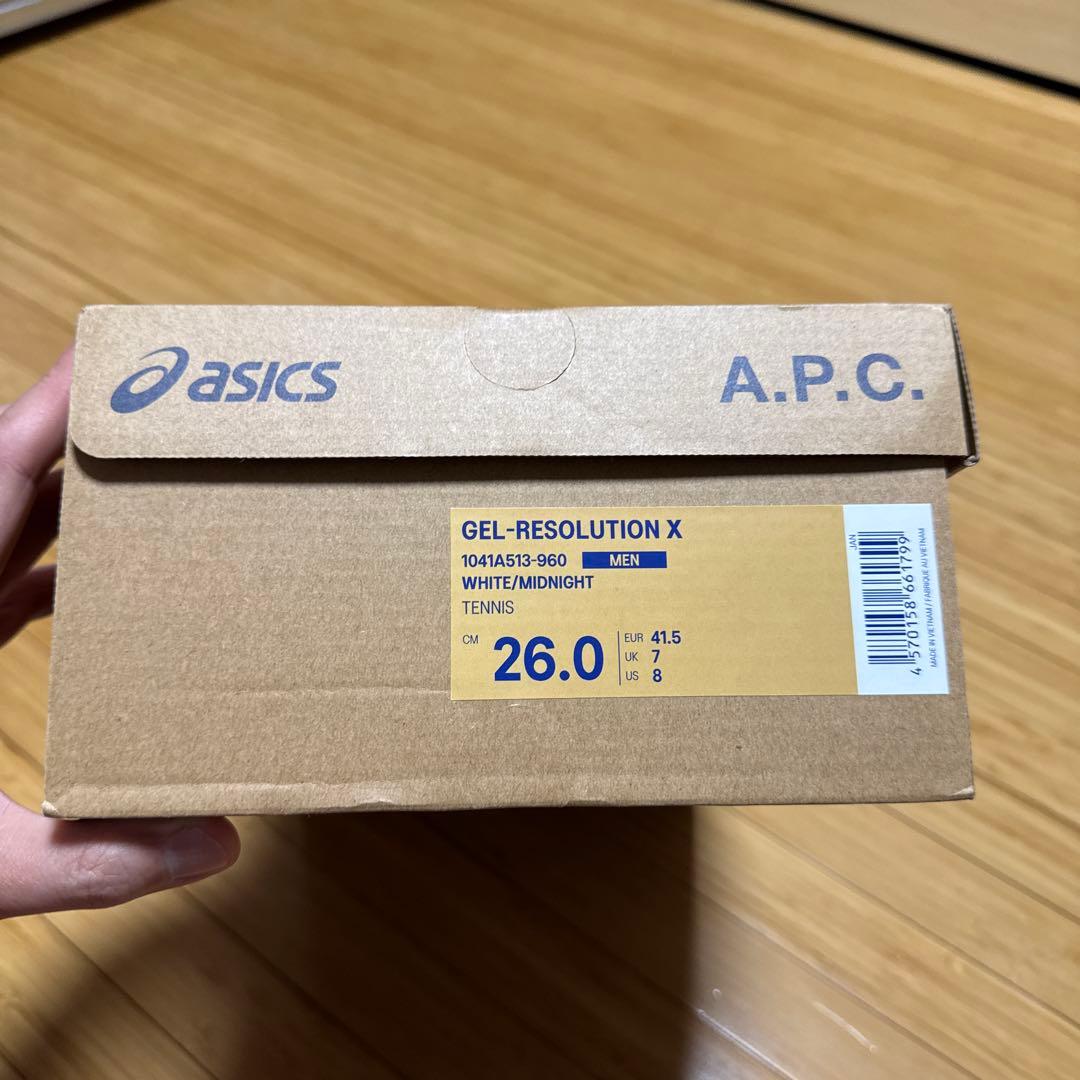 ASICS A.P.C. コラボ GEL-RESILUTION X 26.0cm