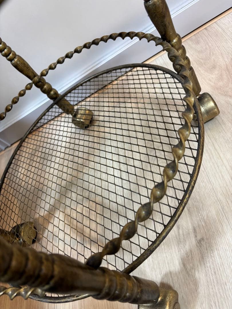 アンティーク　薔薇のガラステーブル　ルネサンス　花柄ガラステーブル　美品