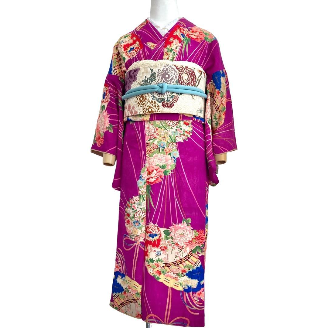 女の子 7歳〜ジュニア 子供着物 七五三 アンティーク着物 NO88