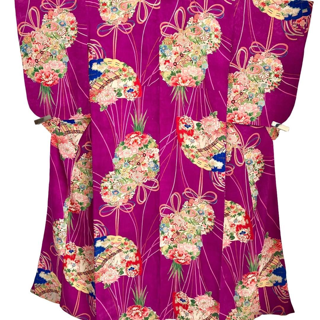 女の子 7歳〜ジュニア 子供着物 七五三 アンティーク着物 NO88