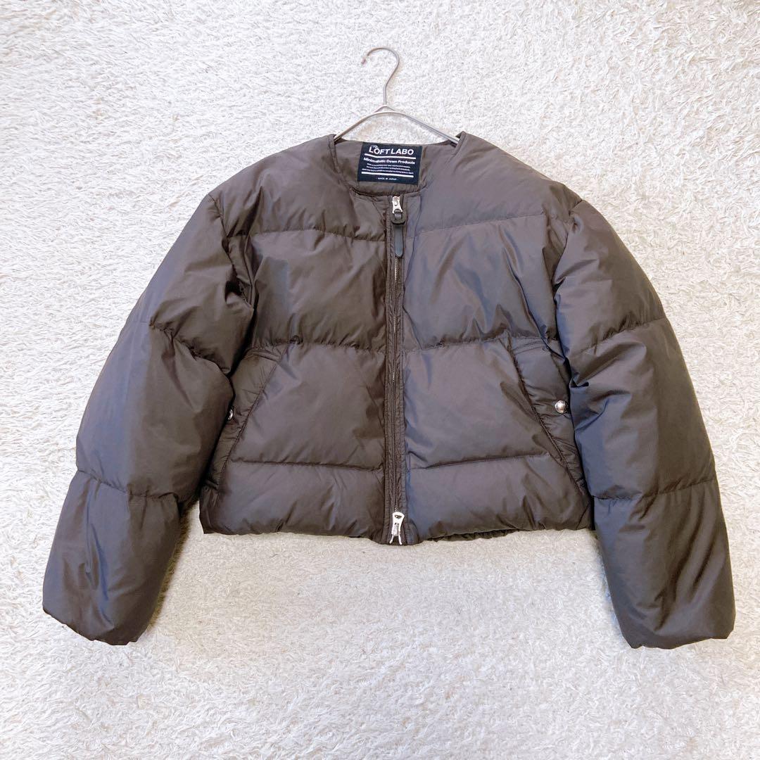 The Loft Labo ロフトラボ　ノーカラーダウンジャケット　チャコール
