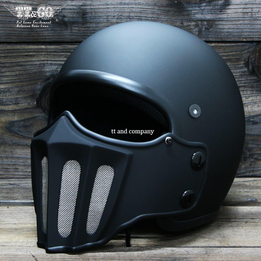 【廃盤•レア•美品】TT&CO.マッドマッスク マットブラック　別売りシールド付