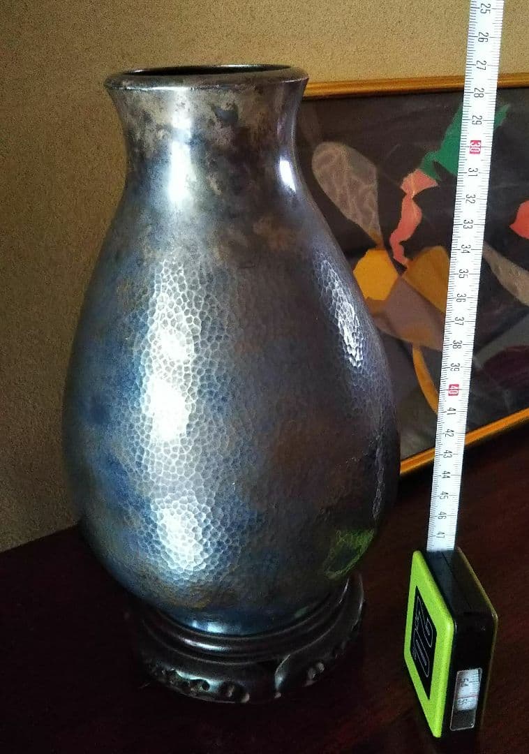 明治～大正 戦前 100年前 純銀 壺 【丸嘉製 】銀壷